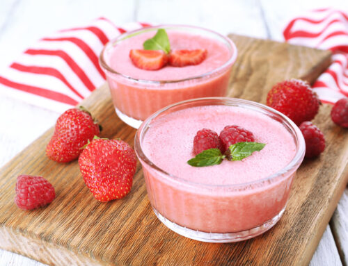 Mousse von Erdbeeren